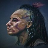 Iroquois warrior--Battle scars